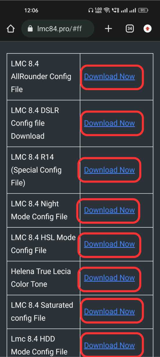 lmc8 4 config file download latest version